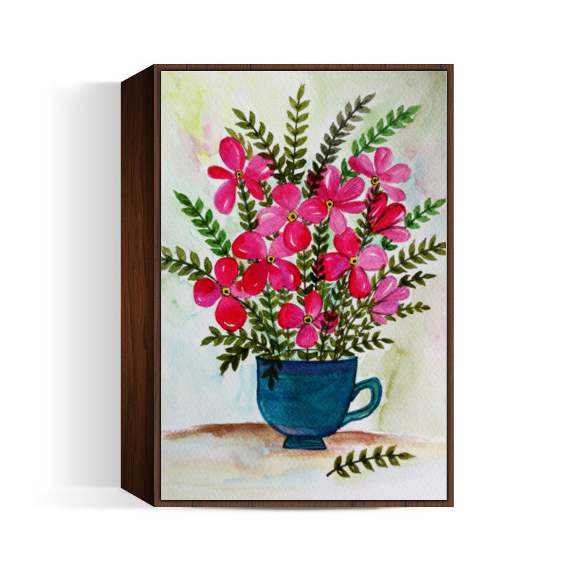 Teacup With Flowers Painting Wall Art