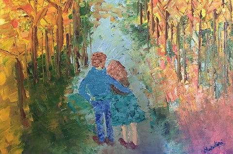 With You | Palette Knife Painting | Wall Art
