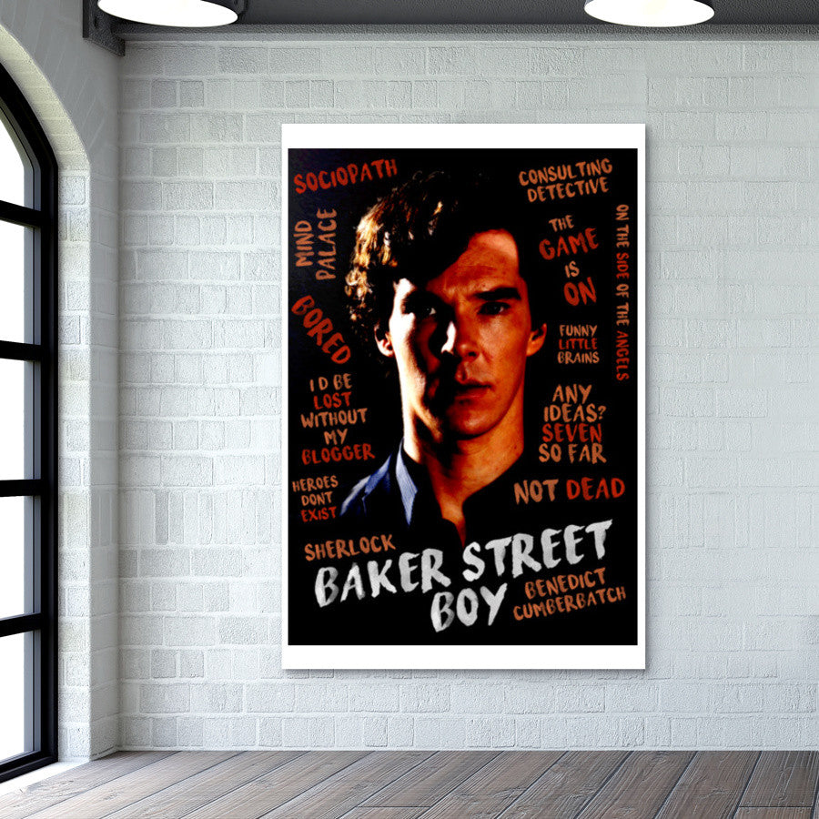 BBC SHERLOCK | Benedict Artwork | Baker street boy | Wall Art