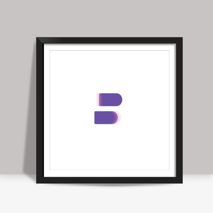 B Minimal Print Square Art Prints