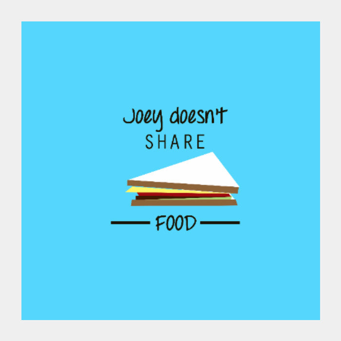 Square Art Prints, Joey Doesny Share Food | F.R.I.E.N.D.S Square Art