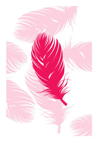 Pink Feather Wall Art
