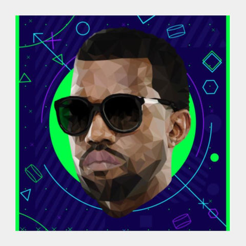 Kanye West Low Poly Square Art Prints PosterGully Specials