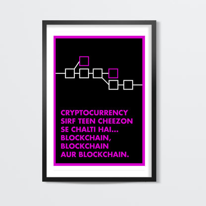Cryptocurrency aur blockchain Wall Art