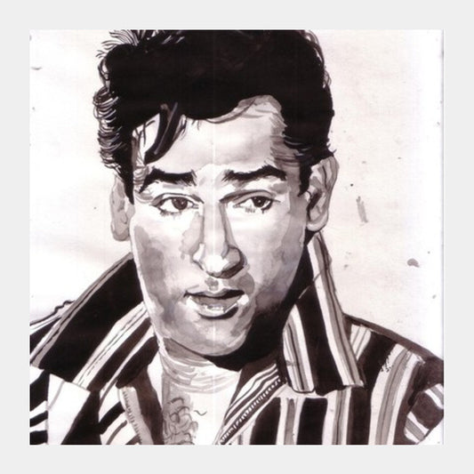 Dance enthusiast and Bollywood star Shammi Kapoor made choreographers dance to his tunes Square Art Prints