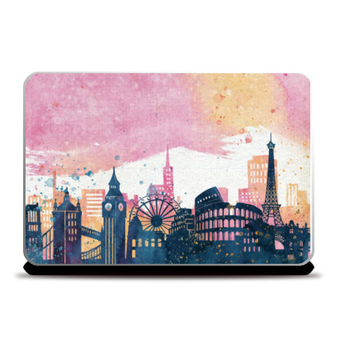 wonders of the world cityscapes Laptop Skins