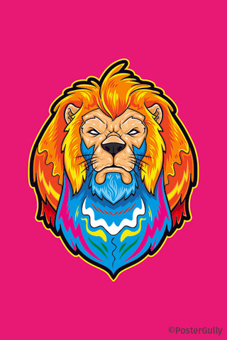 Pop Art Angry Lion Artwork
