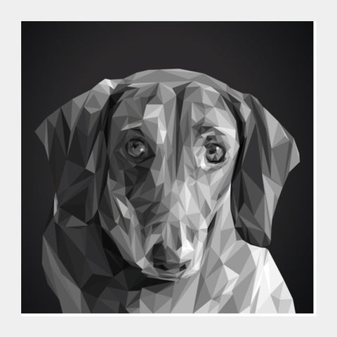 Dachshund ( Dog Lovers) Square Art Prints