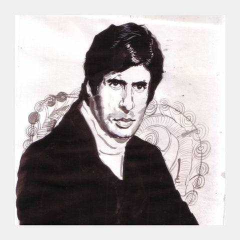 Amitabh Bachchan played the angry young man on screen quite well Square Art Prints