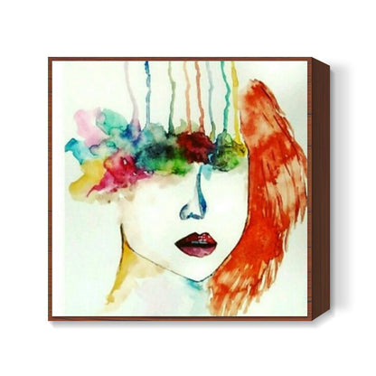 Abstract : only if we didnt have eyes there wouldnt be anyone to judge us  Square Art Prints