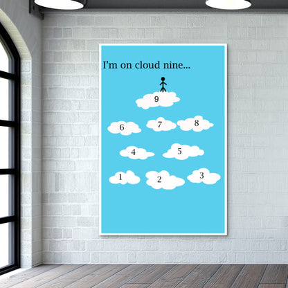 Im On Cloud Nine Minimal Artwork Wall Art