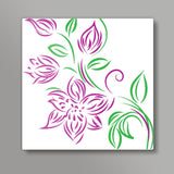 Floral Motif Square Art Prints