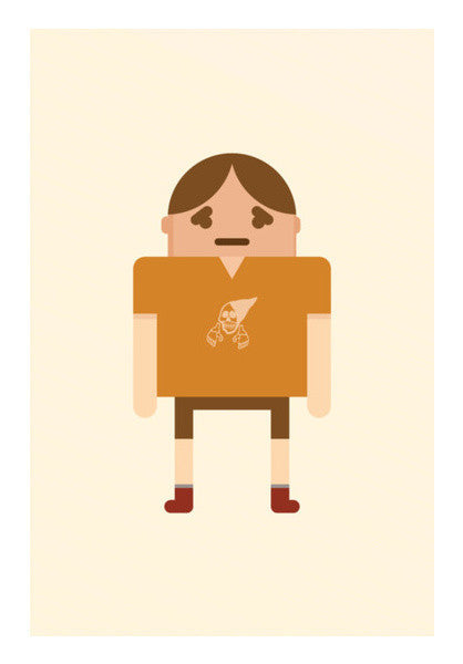 Cartoon Man With Skull Shirt Art PosterGully Specials