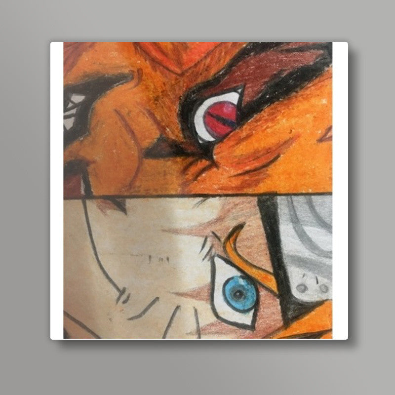 Naruto | Oil Pastel Sketch | Square Art Prints