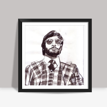 Bollywood superstar Amitabh Bachchan emerges strongest when he is pushed to the wall Square Art Prints
