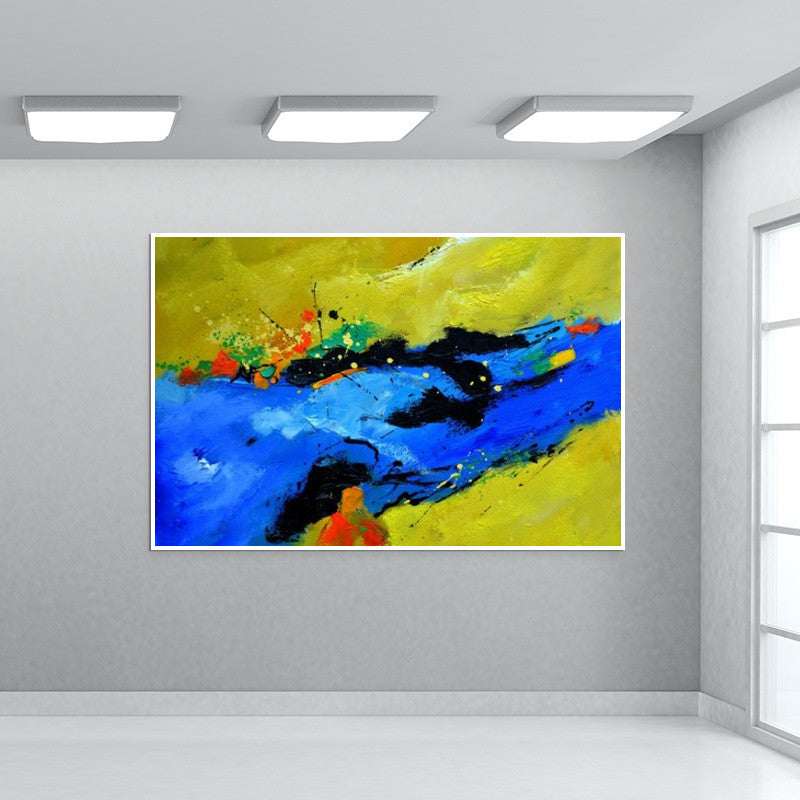 blue river abstract Wall Art