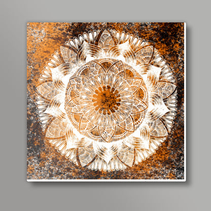 Textured Mandala Square Art Prints