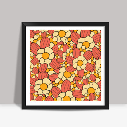 Flowers Pattern Square Art Prints