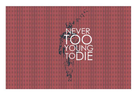 PosterGully Specials, Never too young to DIE Wall Art