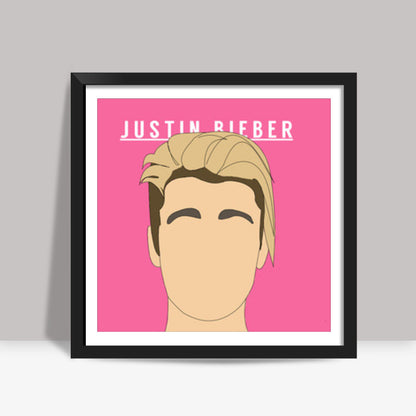 Justin Bieber | Portrait minimal Square Art Prints