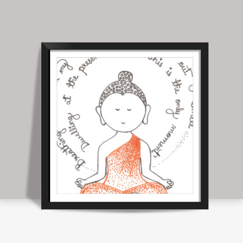 Smiling Buddha  Square Art Prints