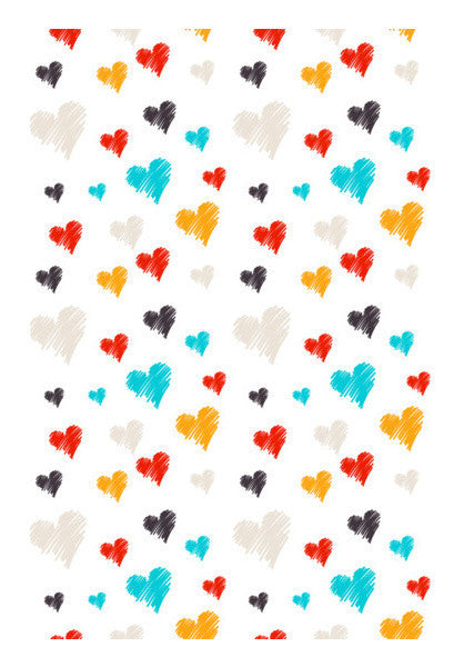 Vintage Doodle Hearts Art PosterGully Specials