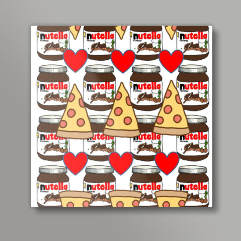 Nutella Pizza Square Art Prints