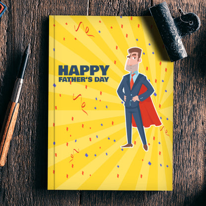 Super Dad With Superhero Look Fathers Day | #Fathers Day Special Notebook