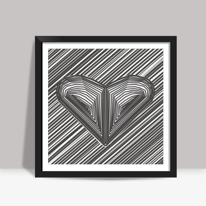 heart hart heart Square Art Prints