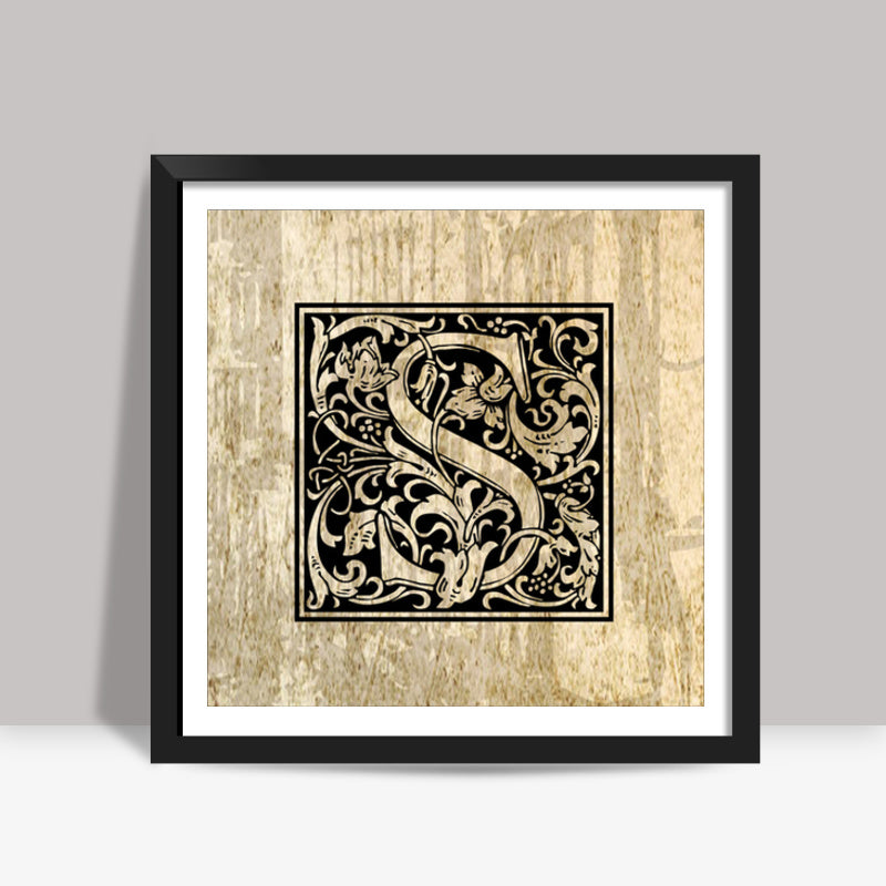 Ornate S Square Art Prints