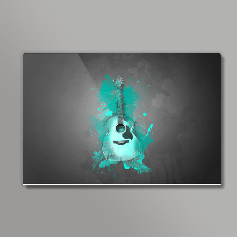 Guitar Splash – Aqua Wall Art