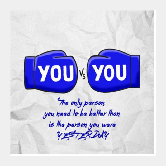 You Vs. You Square Art Prints