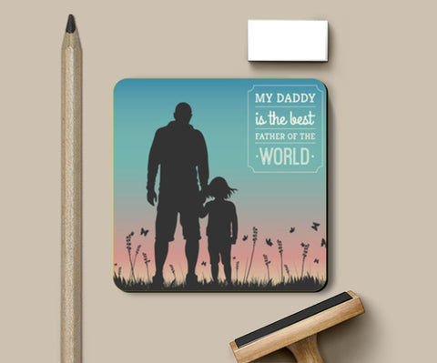 Best in The World Fathers Day Daughter with Dad | #Fathers Day Special  Coasters