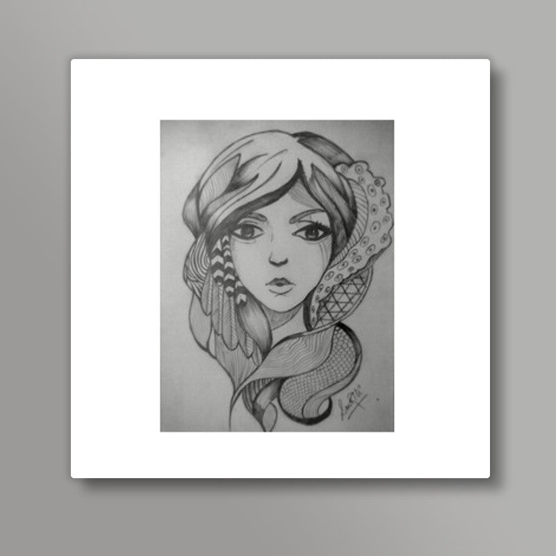 Pencil Sketches Square Art Prints