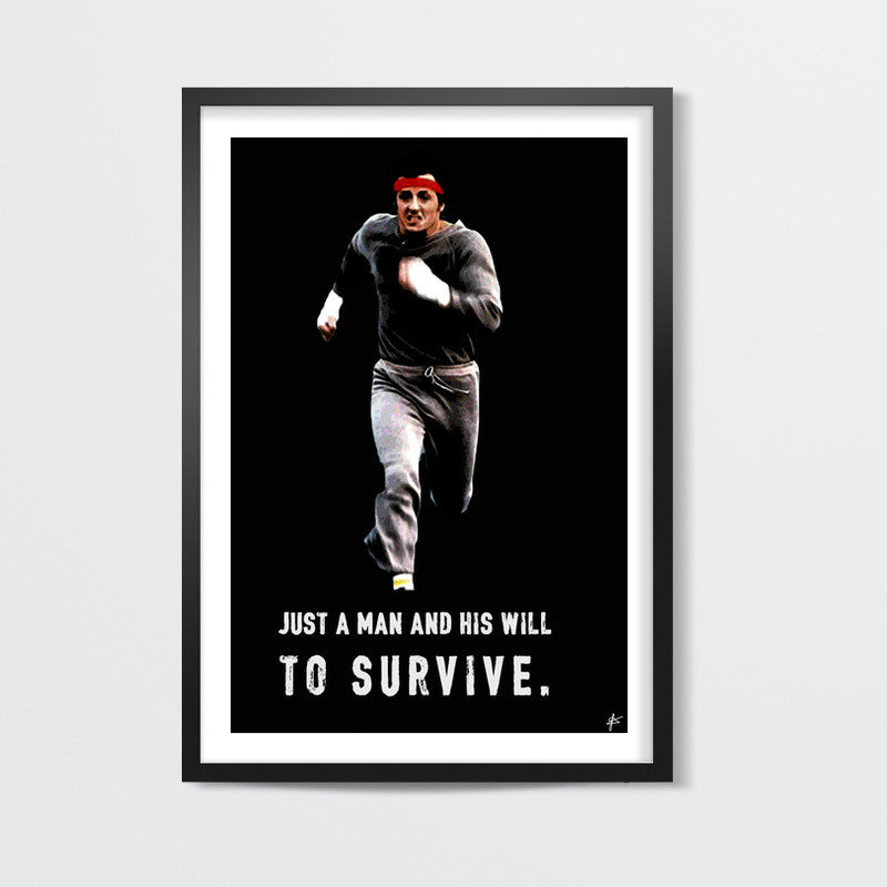 Rocky Balboa Survivor Motivation  Wall Art