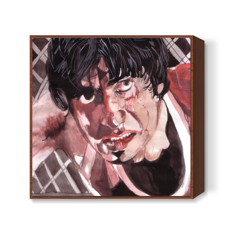 Bollywood superstar Amitabh Bachchan believes in fighting till the very end Square Art Prints