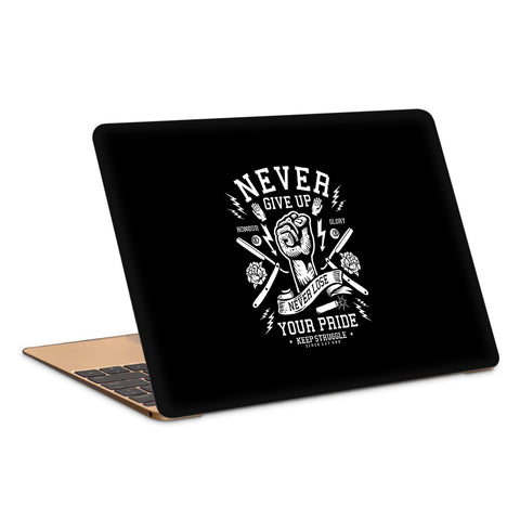 Never Give Up Artwork Laptop Skin