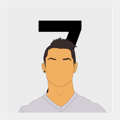 Cristiano Ronaldo 7 | Real Madrid | Football Square Art Prints