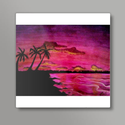 pink sky Square Art Prints