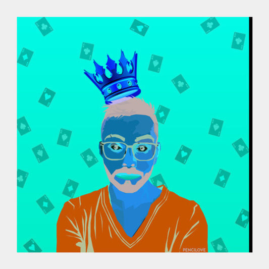 king KOHLI Square Art Prints