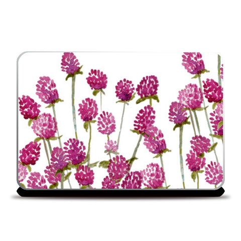 Pink Wildflowers Watercolor Floral Art  Laptop Skins