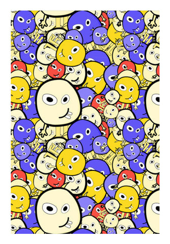 Doodle Cartoon Characters  Art PosterGully Specials