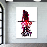 Drop The Beat white Wall Art
