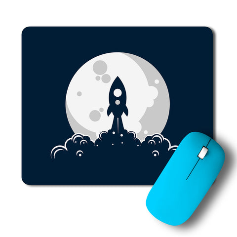 Rocket Moon Launch Artwork Mousepad