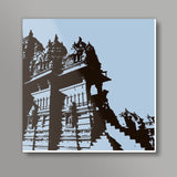 Khajuraho 2 Temples Square Art Prints