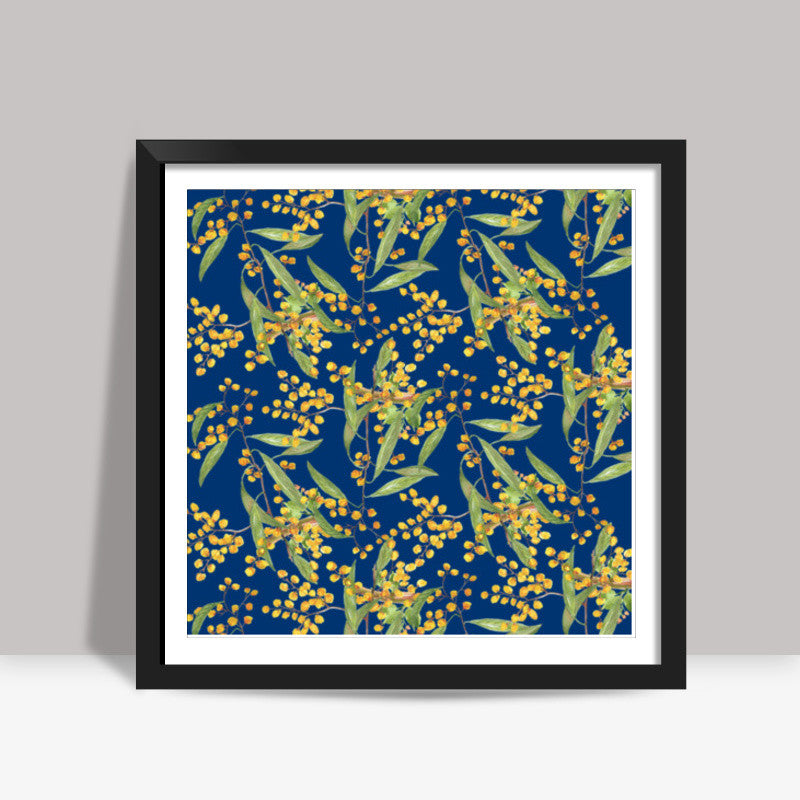 Wildflower Spring Garden Botanical Nature Decor Art Background Square Art Prints