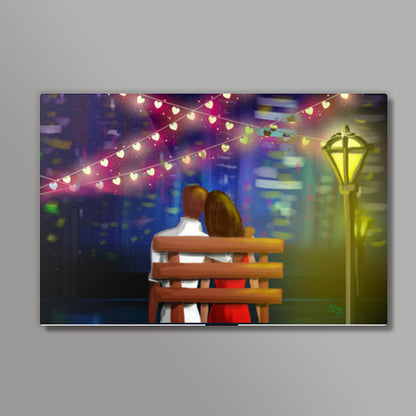 Bench couple Wall Art