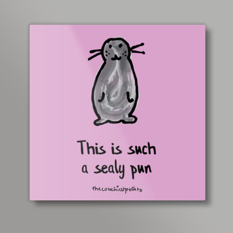 Sealy Pun | The couchiest potato Square Art Prints