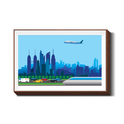 Cityscape Illustration Wall Art