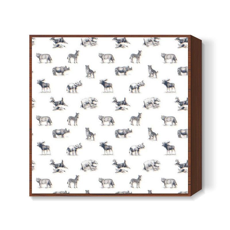 Safari Animal Square Art Prints